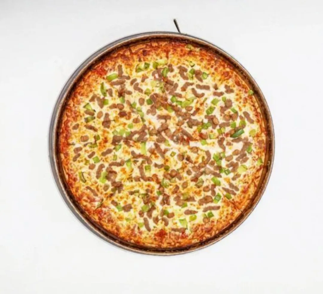 Pizza 64 Special - Signature loaded pizza with beef, pepperoni, ham, sausage, onions and green peppers